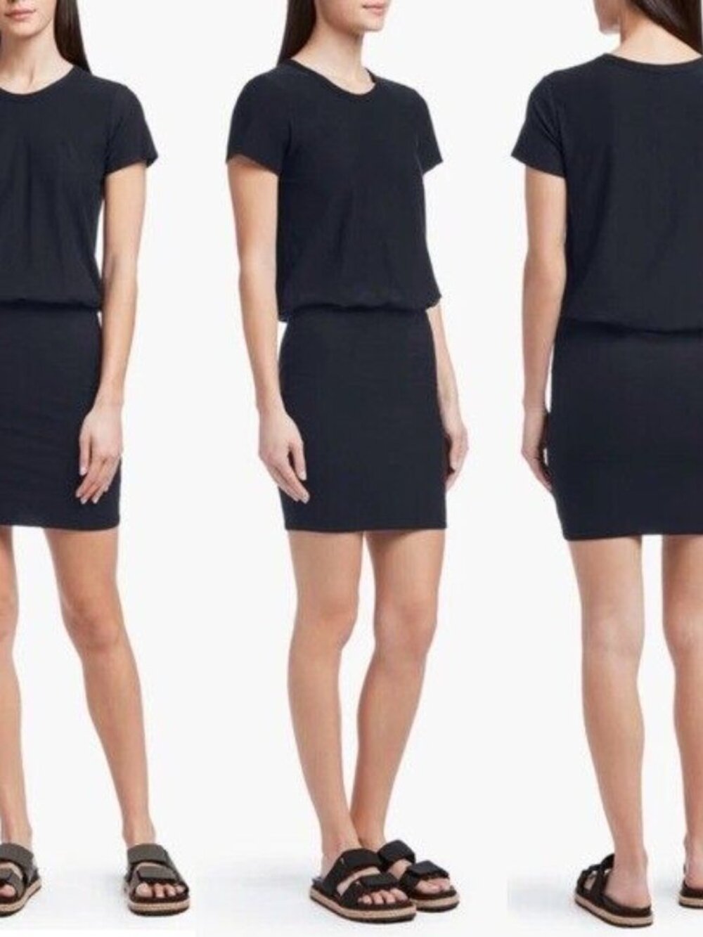 James Perse short black knit dress size 2 (medium) msrp $225 NWT